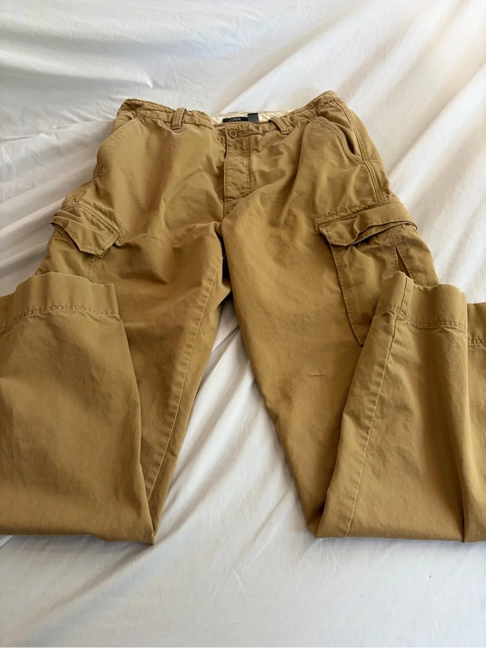 J. Crew Men's Tan Cargo Pants - Utility Style Size 34x34